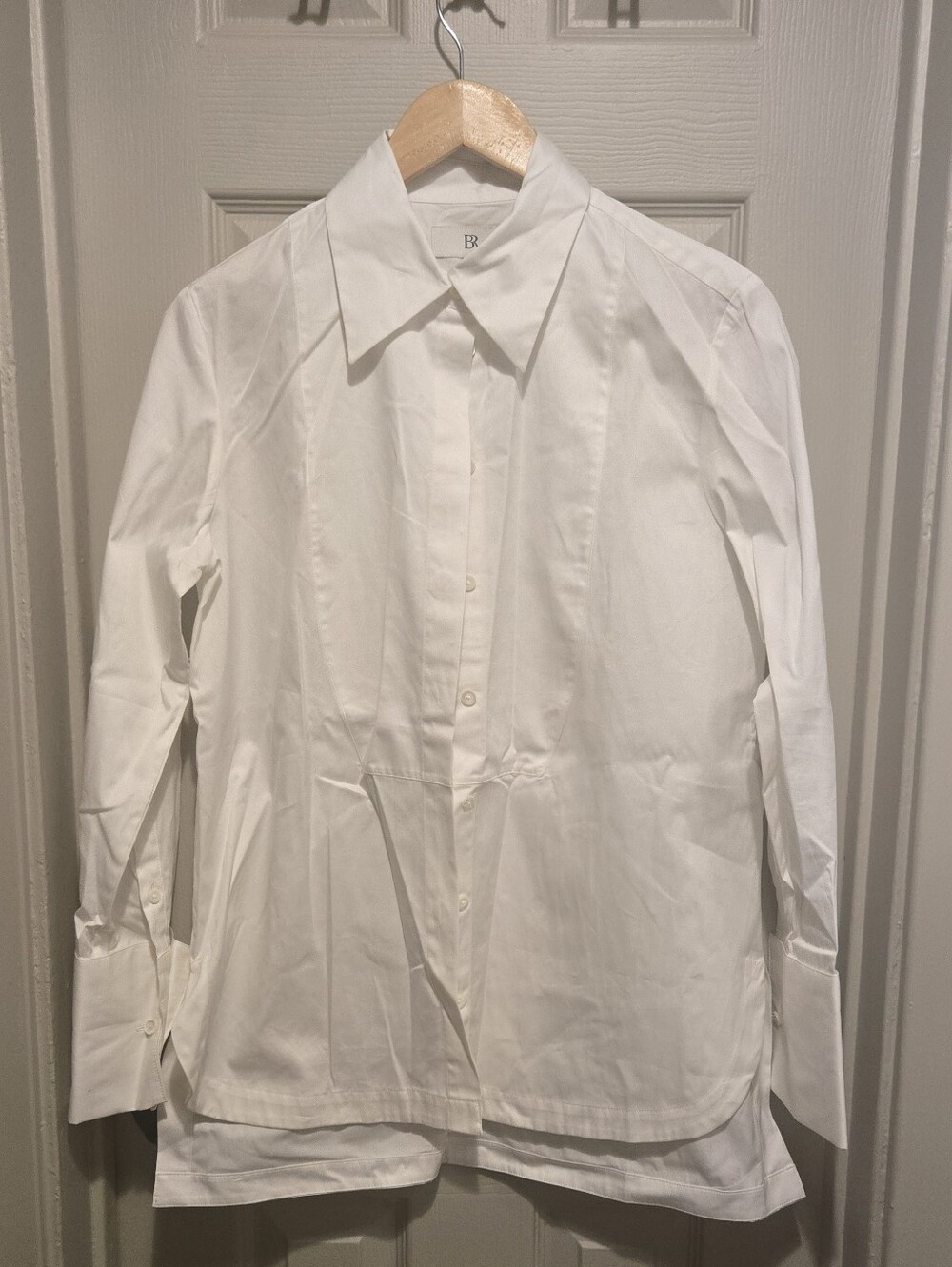 Banana Republic Women's Meli Satin Tuxedo Shirt sz Small